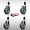 Service Caster 5'' SS Gray Poly Wheel Swivel 1-1/2'' Expanding Stem Caster Set, 4PK SCC-SSEX20S514-PPUB-112-4 - alternate 4